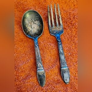 1847 Rogers Bros. "First Love" Child's Set of Utensils